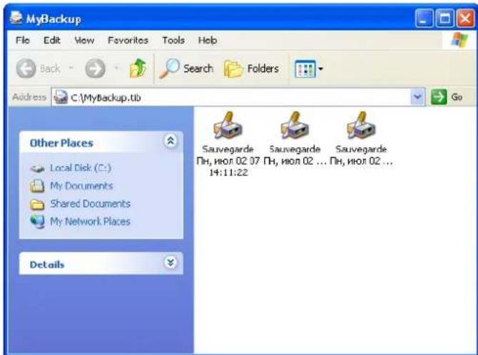 ACRONIS True Image Echo Enterprise Server - Explorer une archive - 2