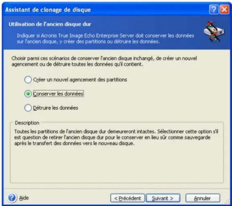 ACRONIS True Image Echo Enterprise Server - Données de l'ancien disque - 1