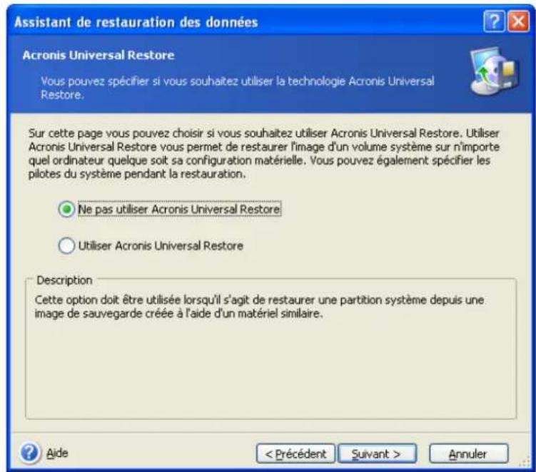 ACRONIS True Image Echo Enterprise Server - Utiliser Acronis Universal Restore - 1