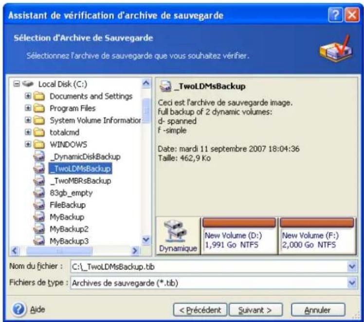 ACRONIS True Image Echo Enterprise Server - Validation des archives de sauvegarde - 1