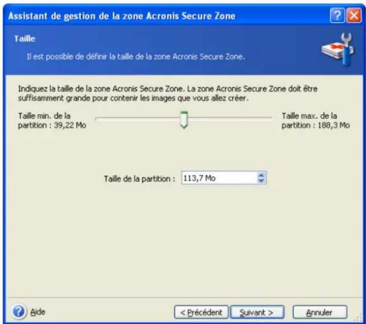 ACRONIS True Image Echo Enterprise Server - Création d'Acronis Secure Zone - 3