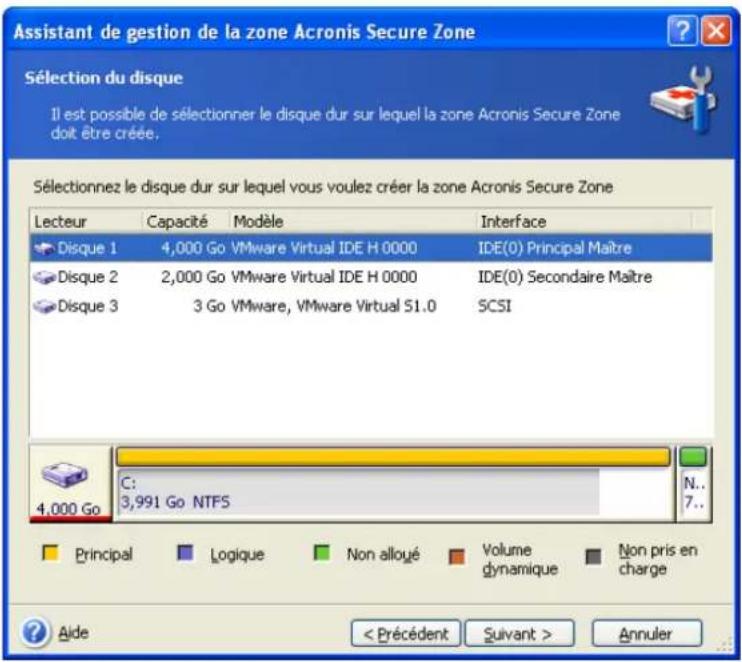 ACRONIS True Image Echo Workstation - Création d'acronis secure zone - 1
