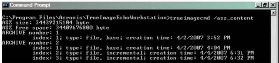 ACRONIS True Image Echo Workstation - Acronis secure zone: gestion des sauvegardes par numéros d'archive - 1