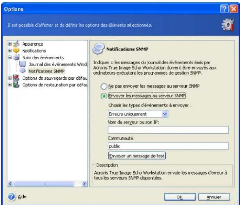 ACRONIS True Image Echo Workstation - Notifications SNMP - 1