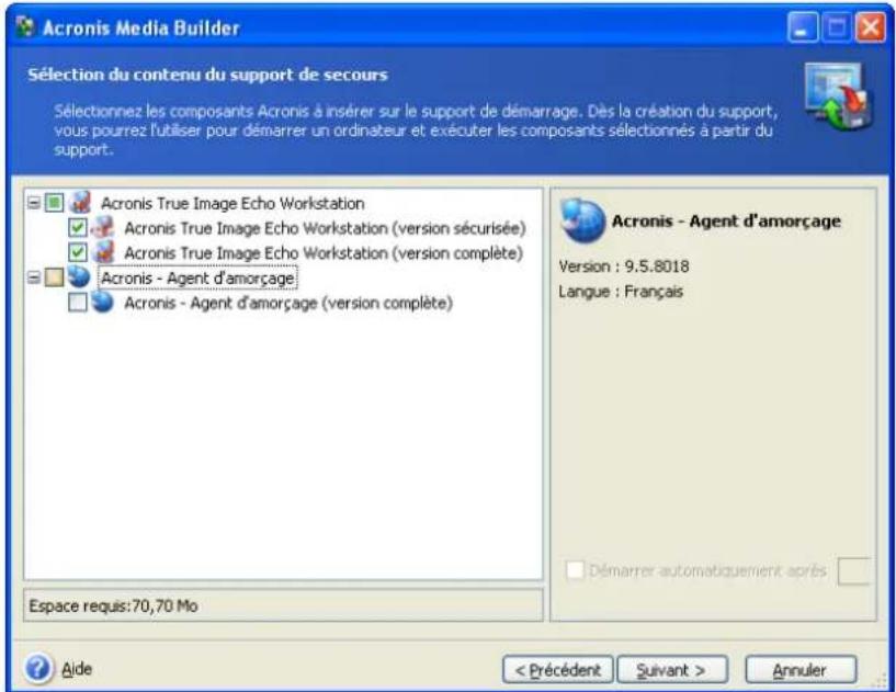 ACRONIS True Image Echo Workstation - Création du support de secours acronis - 3