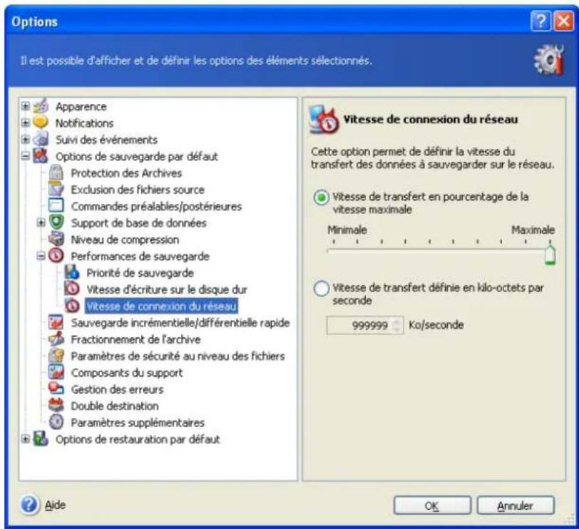 ACRONIS True Image Echo Workstation - Vitesse de connexion au réseau - 1
