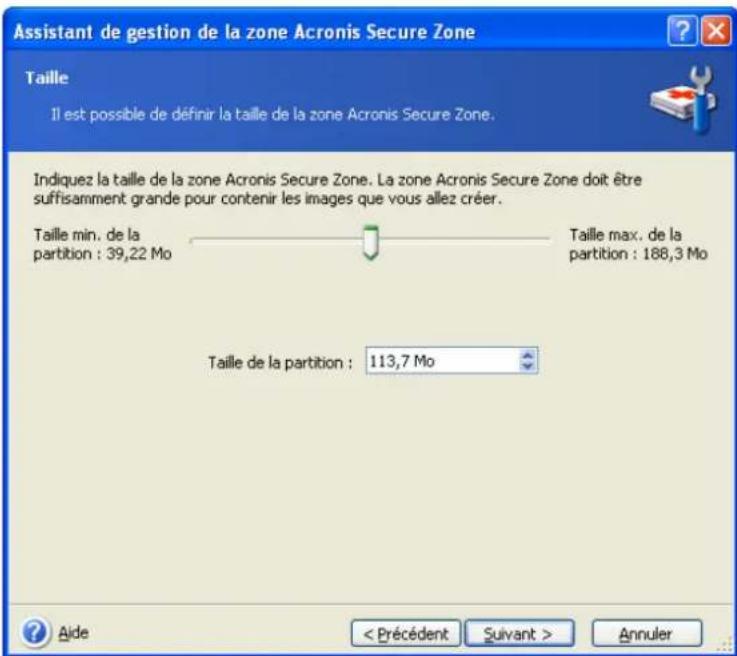 ACRONIS True Image Echo Workstation - Création d'acronis secure zone - 3