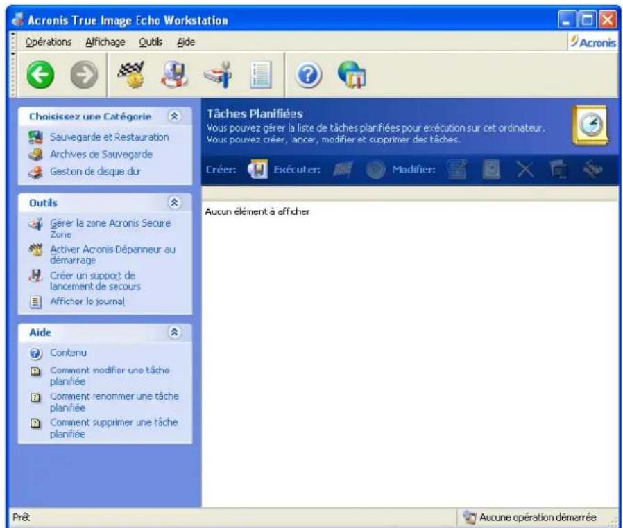 ACRONIS True Image Echo Workstation - Chapitre 8. planification de tâches - 1