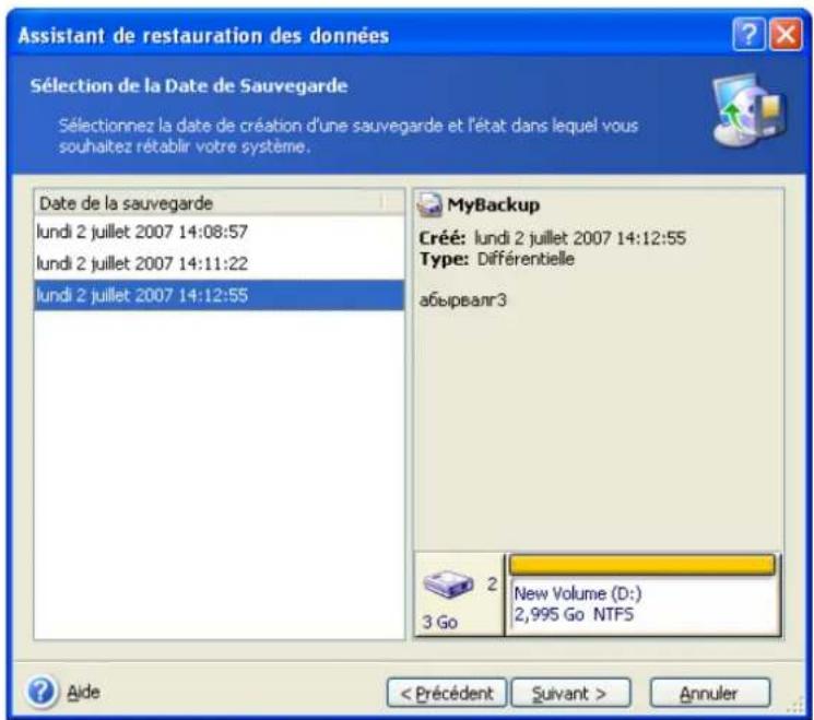 ACRONIS True Image Echo Workstation - Restauration de fichiers et de dossiers à partir d'archives de fichiers - 6