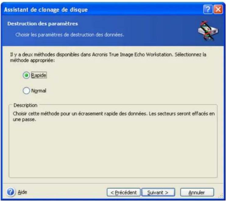 ACRONIS True Image Echo Workstation - Détruire les données du disque - 1