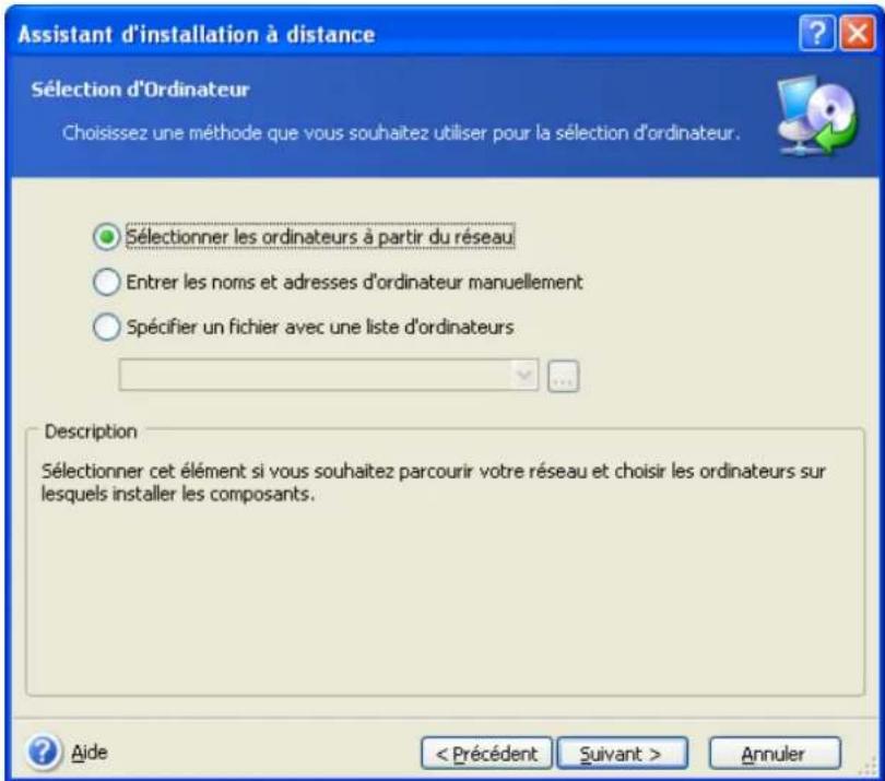 ACRONIS True Image Echo Workstation - Installer /mettre à jour les composants d'acronis sur des machines distantes - 4