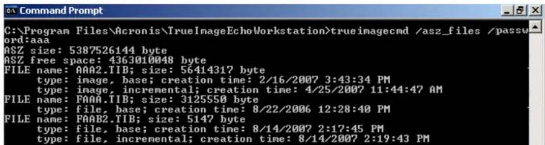 ACRONIS True Image Echo Workstation - Acronis secure zone: gestion des sauvegardes par noms de fichiers - 1