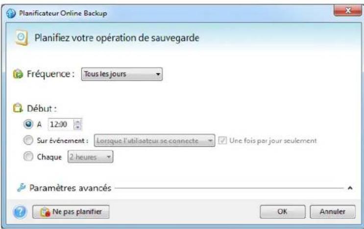 ACRONIS True Image Online - Planification - 1