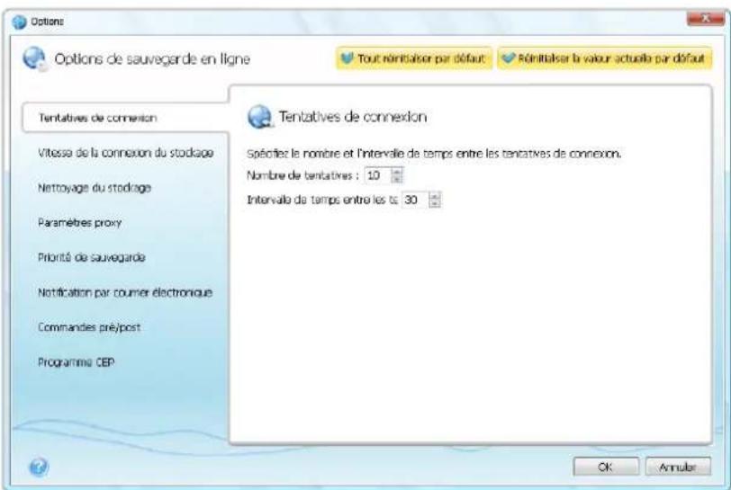 ACRONIS True Image Online - Tentatives de connexion - 1