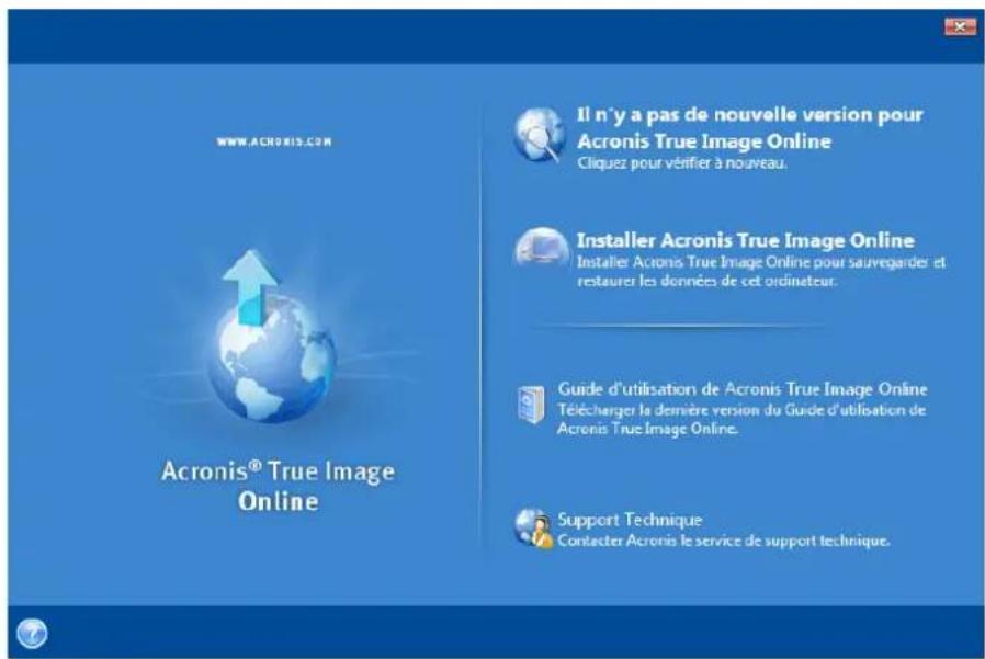 ACRONIS True Image Online - Installation d'Acronis True Image Online - 1