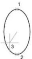 AUTODESK AutoCAD 2009 - Pour tracer une vraie ellipse à partir des extrémités et de la distance - 2
