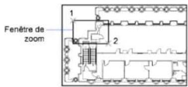 AUTODESK AutoCAD 2009 - Agrandissement d'une zone rectangulaire identifiée - 1
