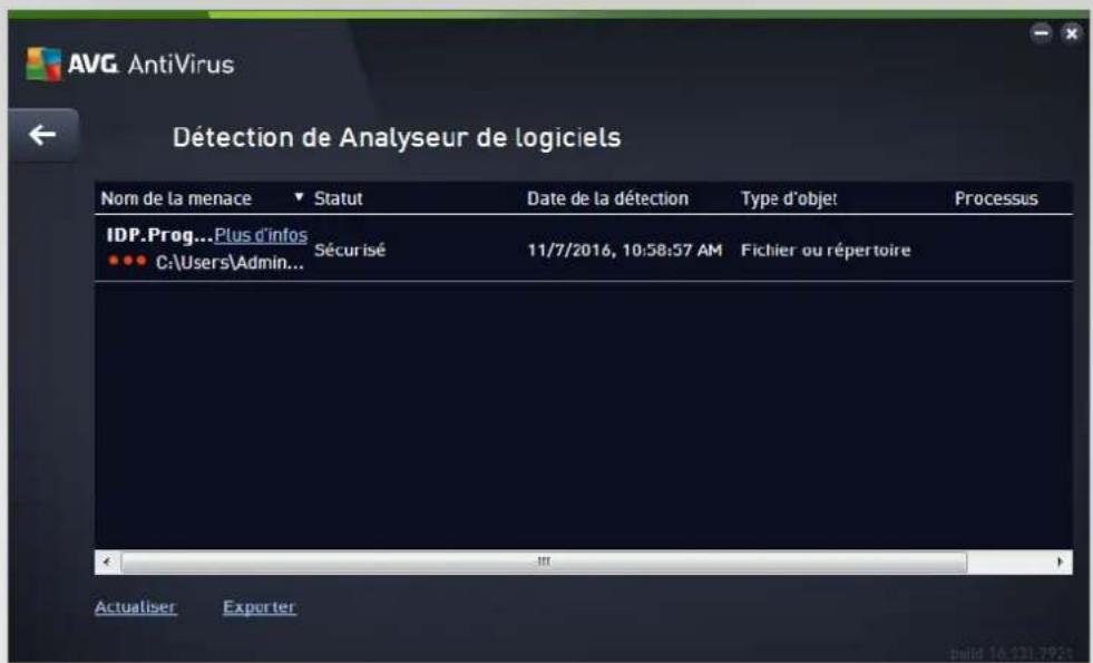 AVG AntiVirus 2016 - Résultats d'Identity Protection - 1