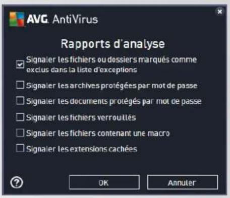 AVG AntiVirus 2016 - Définir des rapportes d'analyse supplémentaires - 1