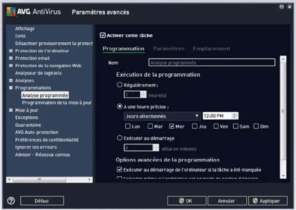 AVG AntiVirus 2016 - Analyse programmee - 1