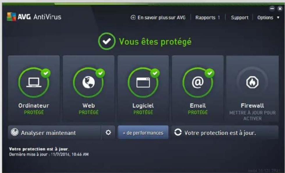 AVG AntiVirus 2016 - Interface utilisateur AVG - 1