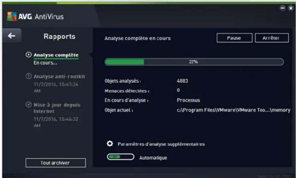 AVG AntiVirus 2016 - Lancement de l'analyse - 1