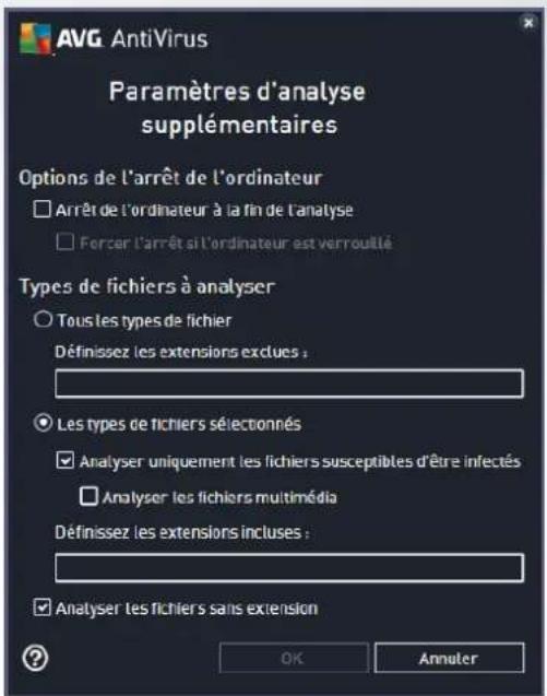 AVG AntiVirus 2016 - Paramètres d'analyse supplémentaires - 1