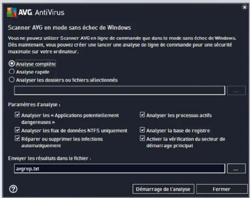 AVG AntiVirus 2016 - Analyse CMD lancée depuis l'interface d'analyse - 1
