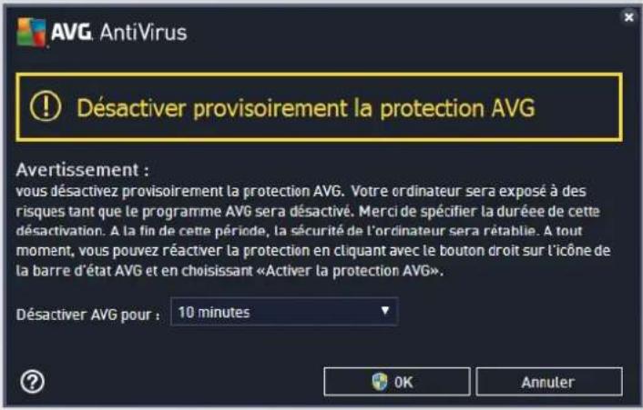 AVG AntiVirus 2016 - Désactivation de la protection AVG - 1