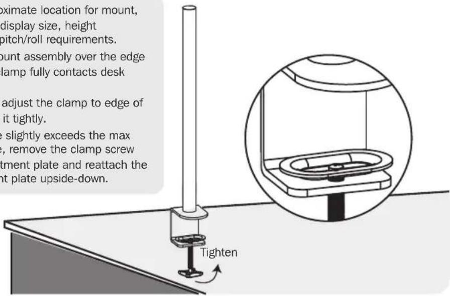 Tripp Lite DDR1527SDC - 1a. Desk Clamp Mounting - 3