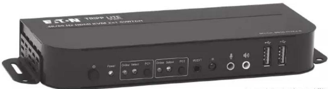 Tripp Lite B005HUA2K - Commutateur KVM HDMI 2 ports Partage vidéo 4K, audio et périphérique - 1