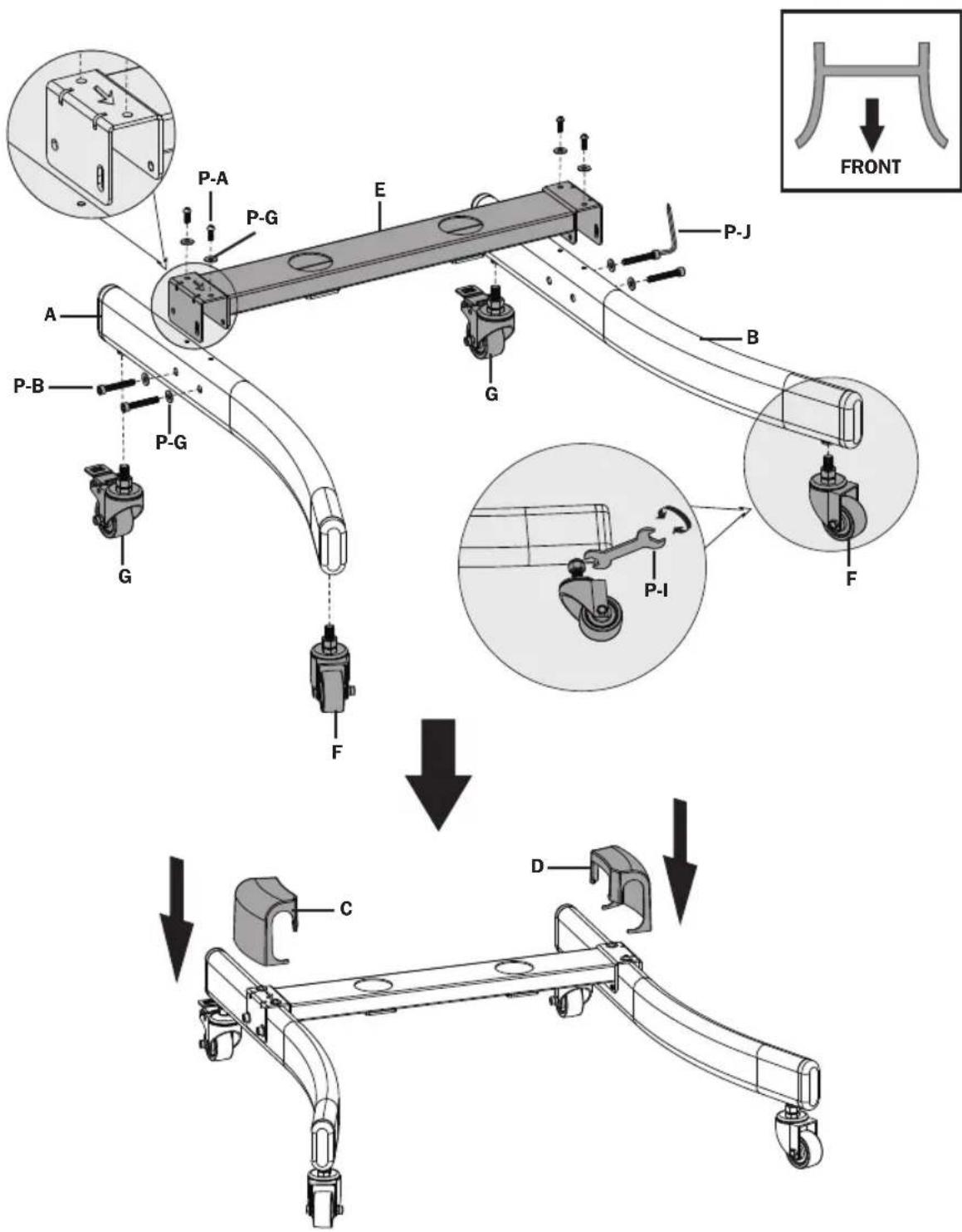Tripp Lite DMCS3770L - Assembling the Base - 1