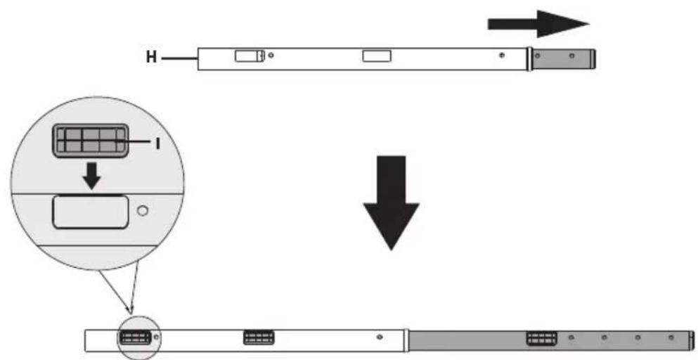 Tripp Lite DMCS3770L - Anbringen der ausfahrbaren Seitenleisten - 1