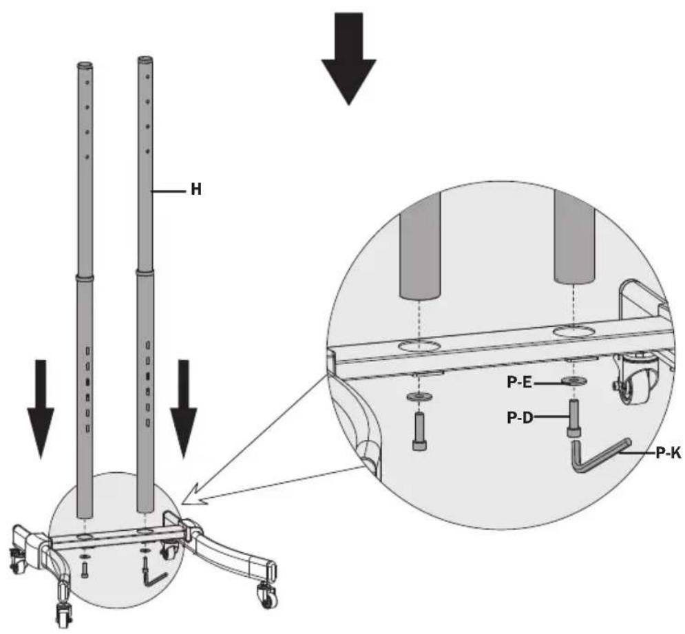 Tripp Lite DMCS3770L - Fixation des barres laterales téléscopiques - 2
