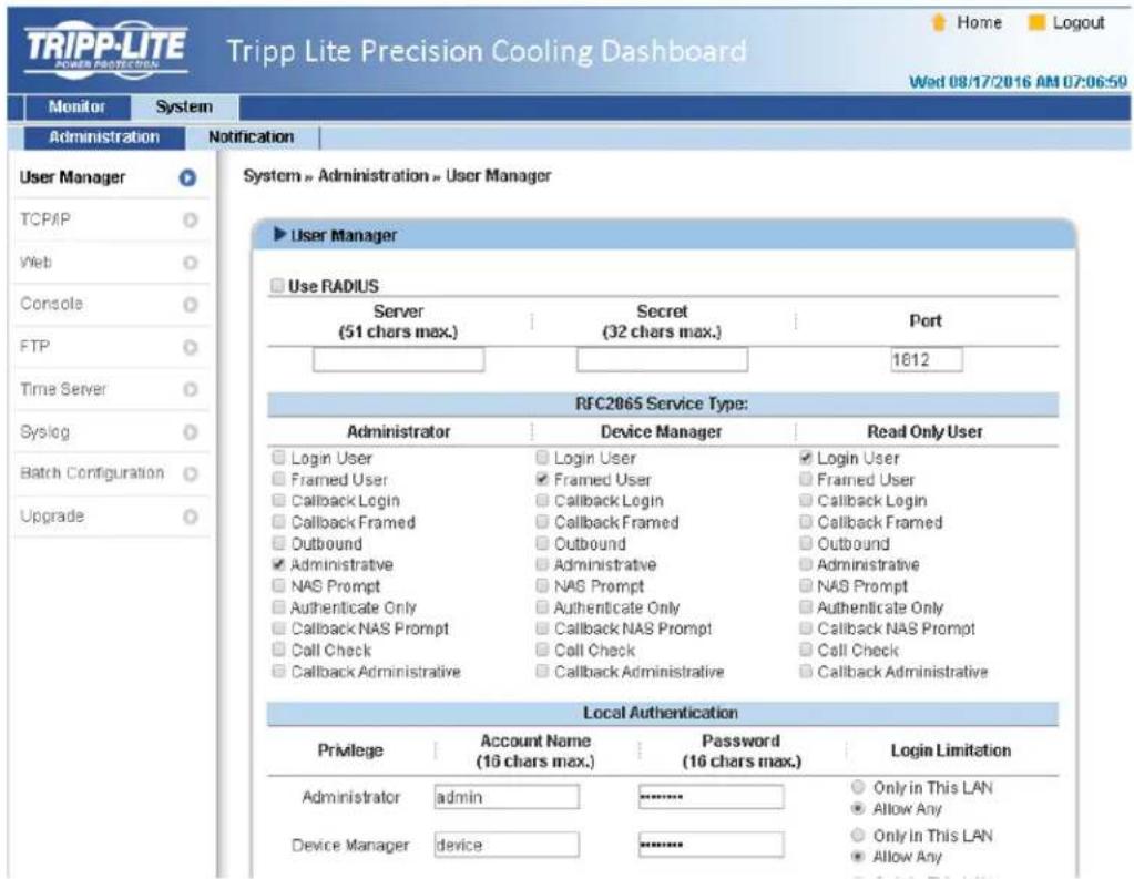 Tripp Lite SmartRack SRCOOL60KCW - Configuración mediante Interfaz Basada en Web - 1