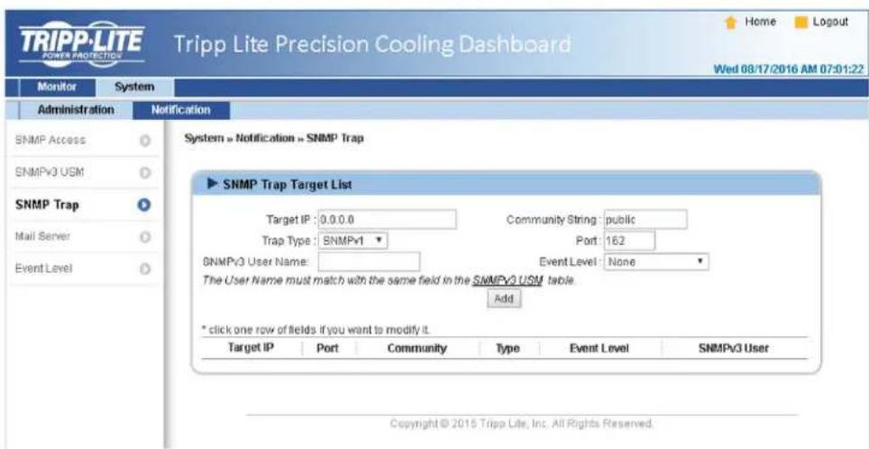 Tripp Lite SmartRack SRCOOL60KCW - SNMP Trap - 1