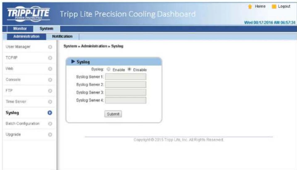 Tripp Lite SmartRack SRCOOL60KCW - Syslog - 1