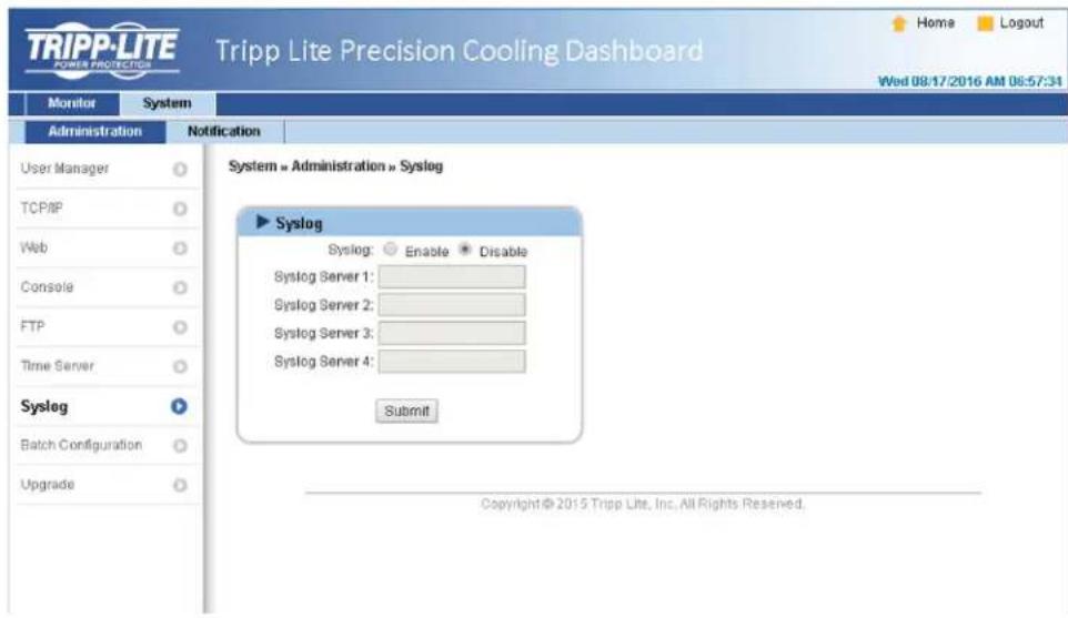 Tripp Lite SmartRack SRCOOL60KCW - Syslog - 1