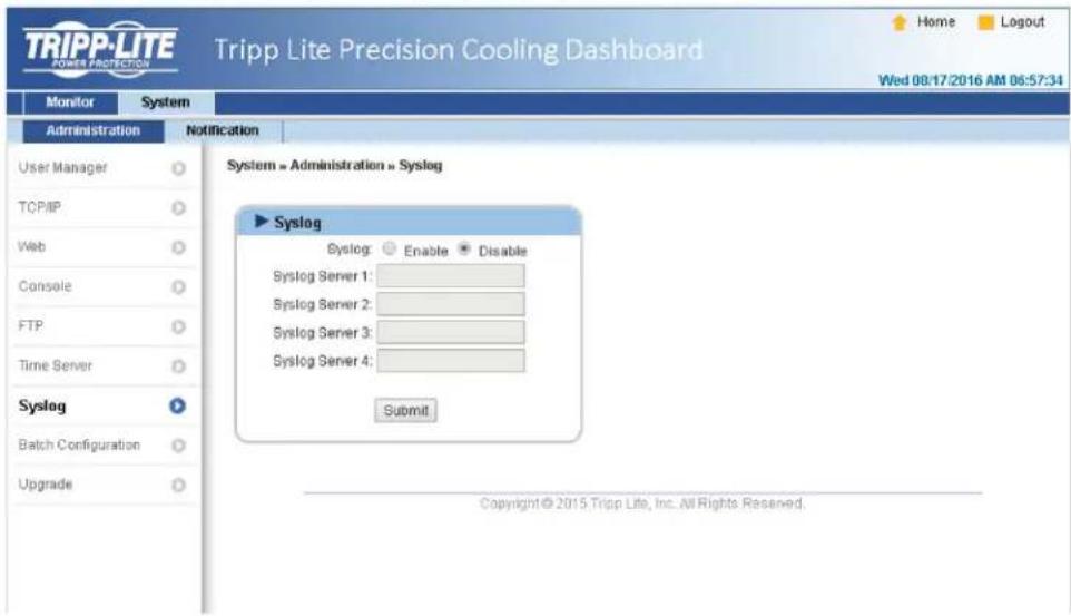 Tripp Lite SmartRack SRCOOL60KCW - Syslog - 1