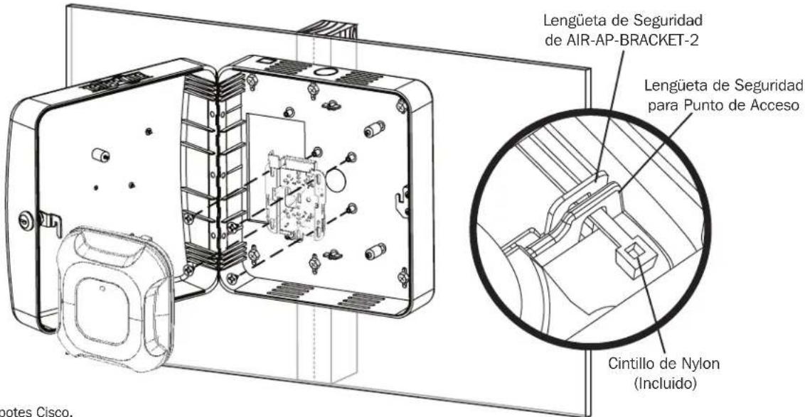 Lengüeta de Seguridad de AIR-AP-BRACKET-2 Lengüeta de Seguridad para Punto de Acceso Cintillo de Nylon (Incluido) Notes Cisco.