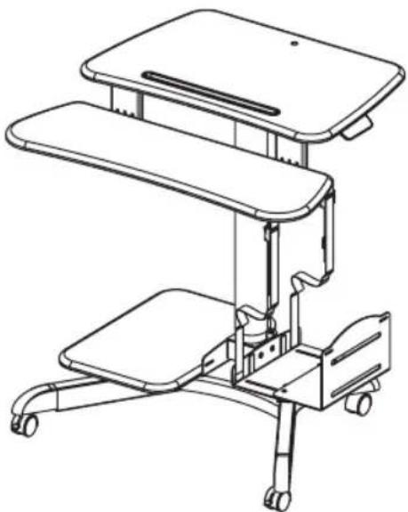 Tripp Lite WorkWise WWSSRDSTC - Передвжная рабоча станця Perулиремь ВсICOTbl - 1