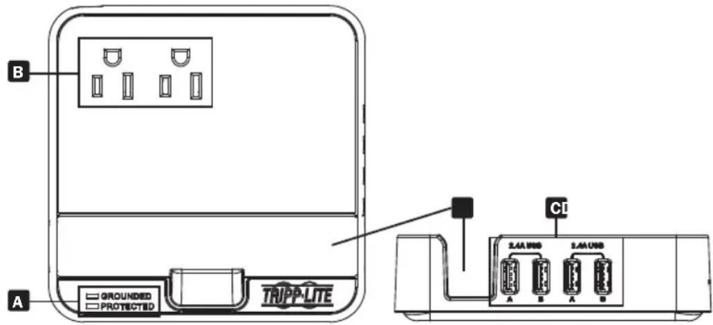Tripp Lite Protect It! TLP26USBB - Descripción del Producto - 1