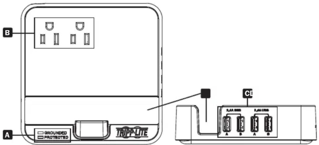 Tripp Lite Protect It! TLP26USBB - Description du produit - 1
