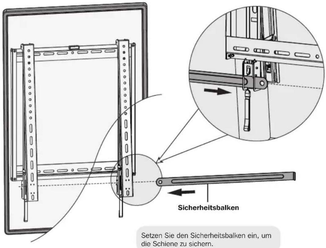 Tripp Lite DWFPSC4570M - Schieben Sie den Sicherheitsbalken durch die Montagewinkel und bringen Sie zur Sicherung das Kombischloss an - 1
