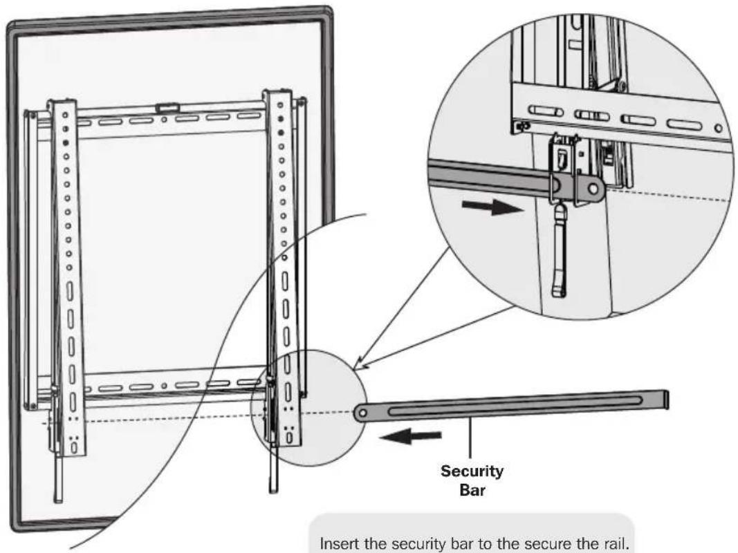 Tripp Lite DWFPSC4570M - Slide Security Bar through the Mounting Brackets and Attach Combo Lock to Secure - 1