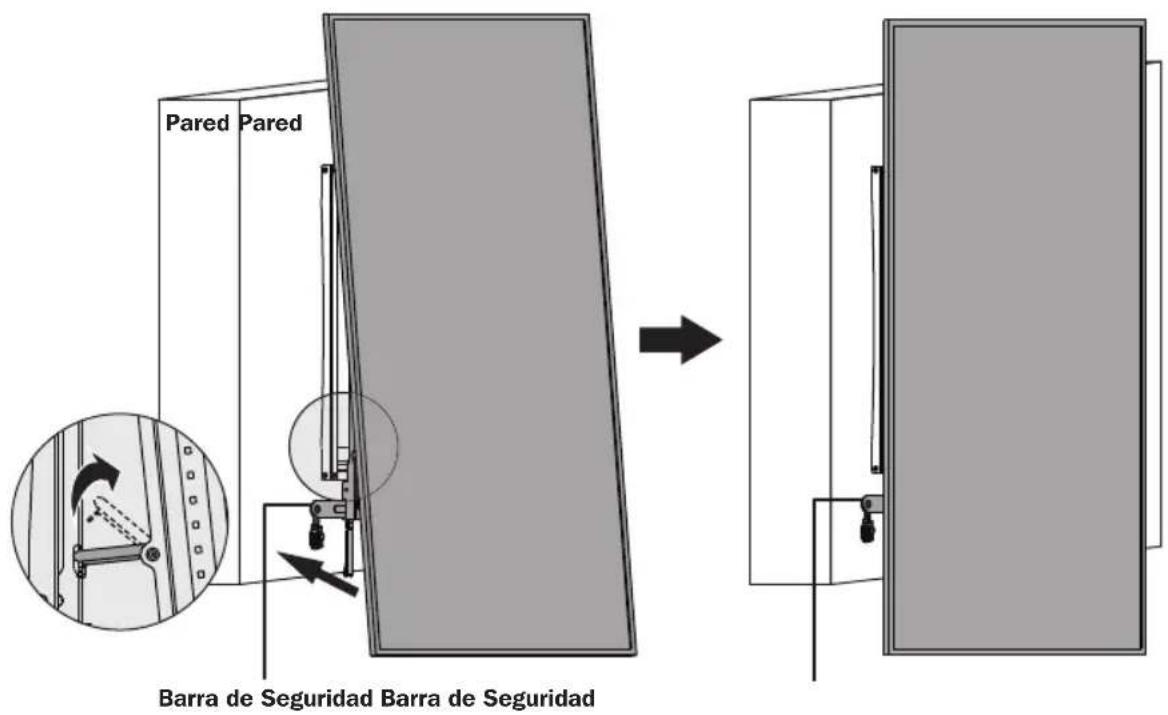 Tripp Lite DWFPSC4570M - Deslice la Barra de Seguridad a Través de los Soportes de Instalación e Instale el Candado de Combinación para Asegurarla - 1