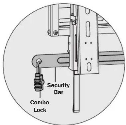 Tripp Lite DWFPSC4570M - Slide Security Bar through the Mounting Brackets and Attach Combo Lock to Secure - 2