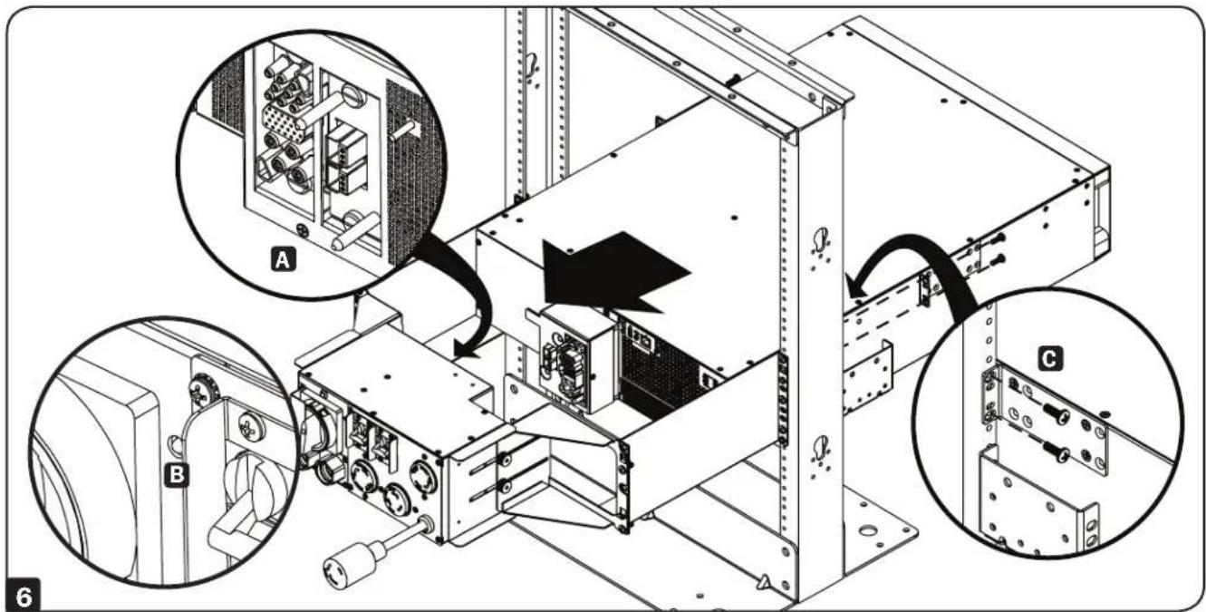 Tripp Lite SmartOnline 2POSTRMKITMB - Remove the internal batteries from the UPS before proceeding with this step. For battery removal instructions, refer to your UPS Owner's Manual. - 1