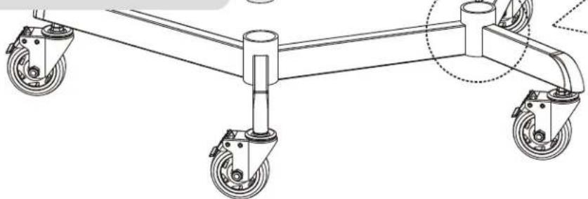 Tripp Lite DMCS3770ROT - Befestigung der Säule an der Basis - 1