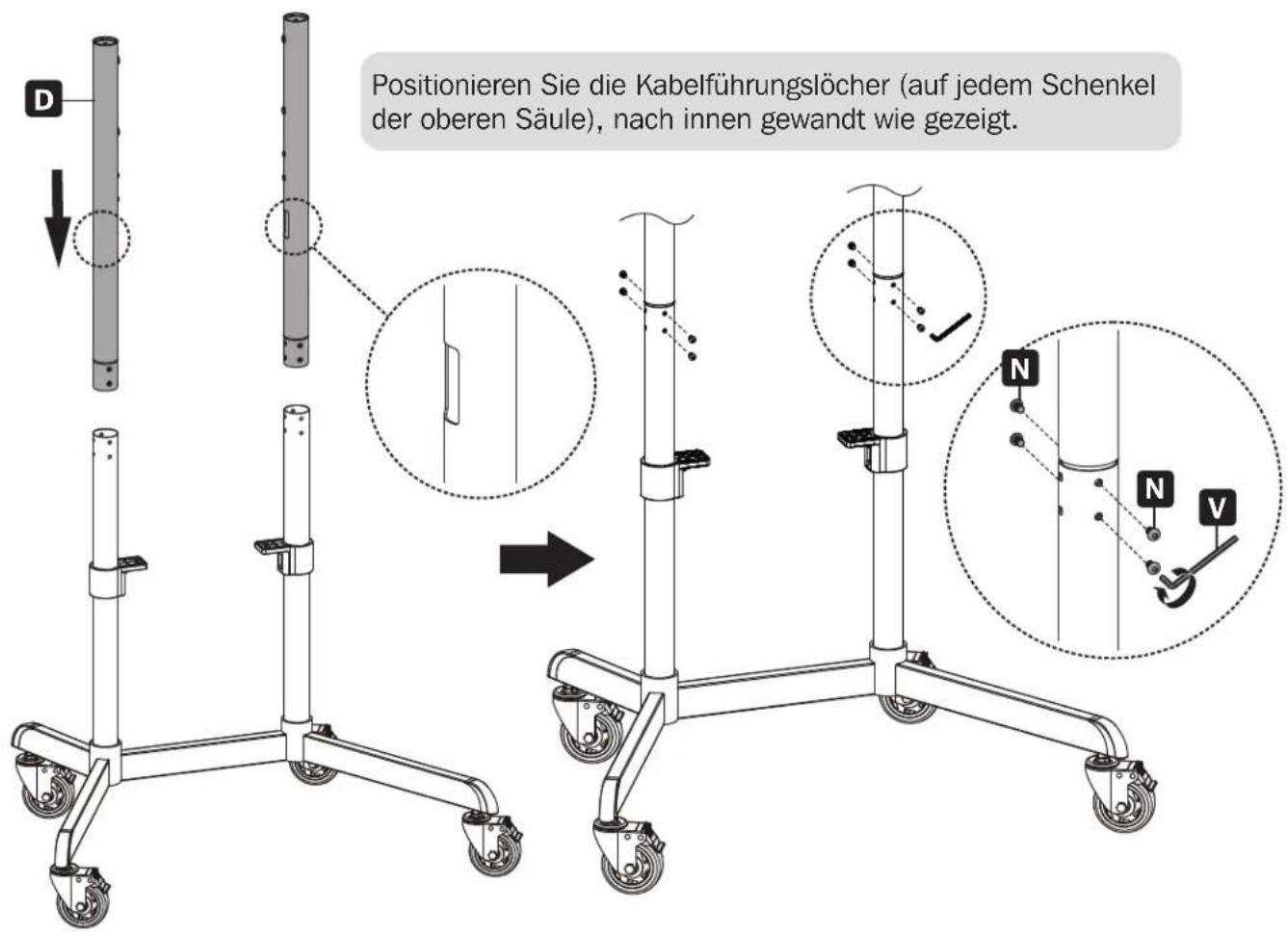 Tripp Lite DMCS3770ROT - Aufstellen der Säulen - 5